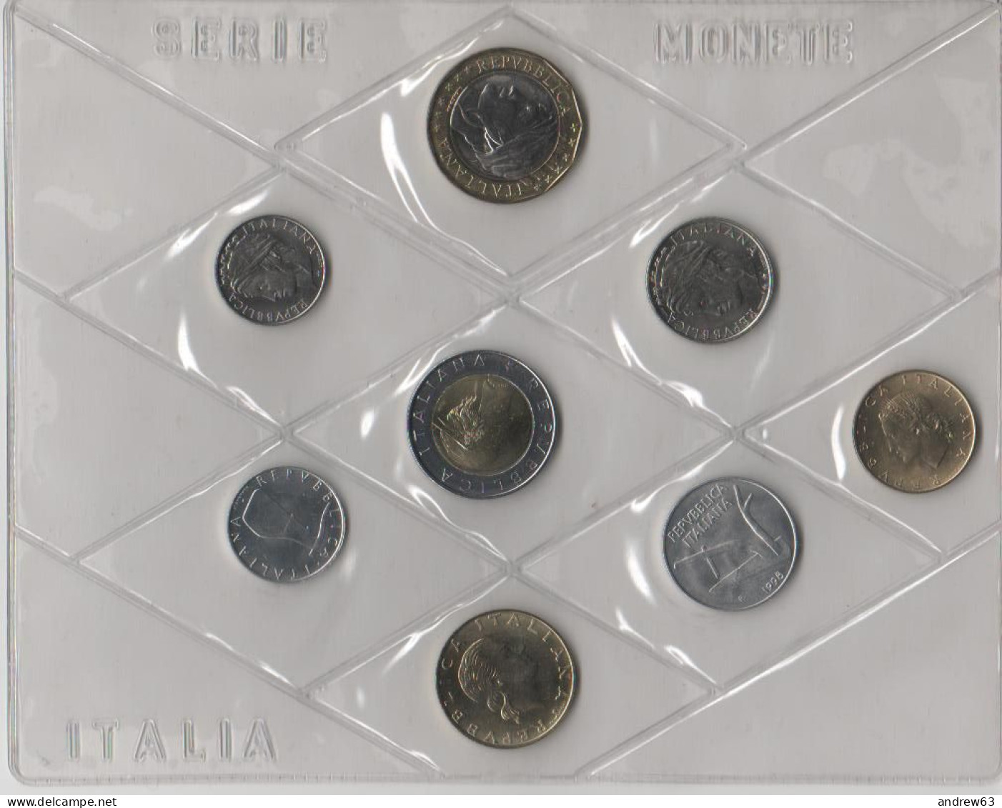 REPUBBLICA ITALIANA - ITALIA - Serie Divisionali Lire - MINI SERIE - 1998 Con 10 Lire Spiga Corta - FDC/Unc Da Rotolino/ - Sets Sin Usar &  Sets De Prueba