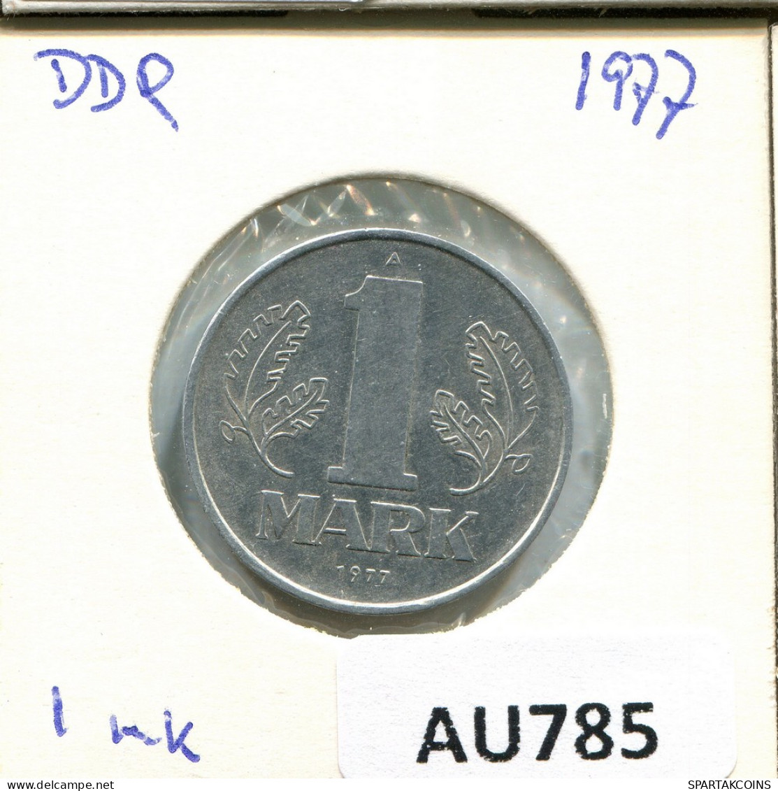 1 MARK 1977 A DDR EAST GERMANY Coin #AU785.U - 1 Mark