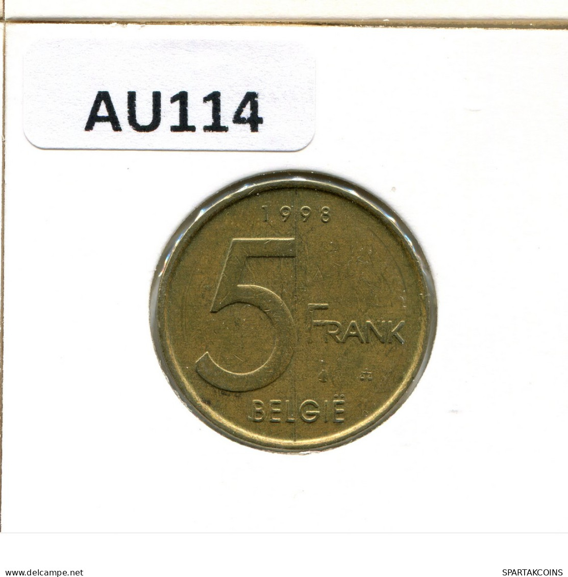 5 FRANCS 1998 DUTCH Text BELGIEN BELGIUM Münze #AU114.D - 5 Francs