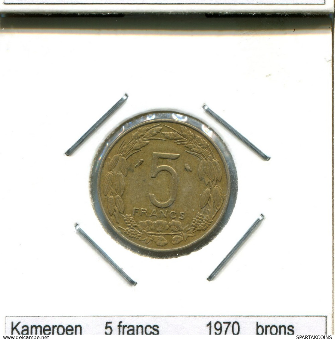 5 FRANCS 1970 Equatorial African States CAMEROON Coin #AS325.U - Kameroen