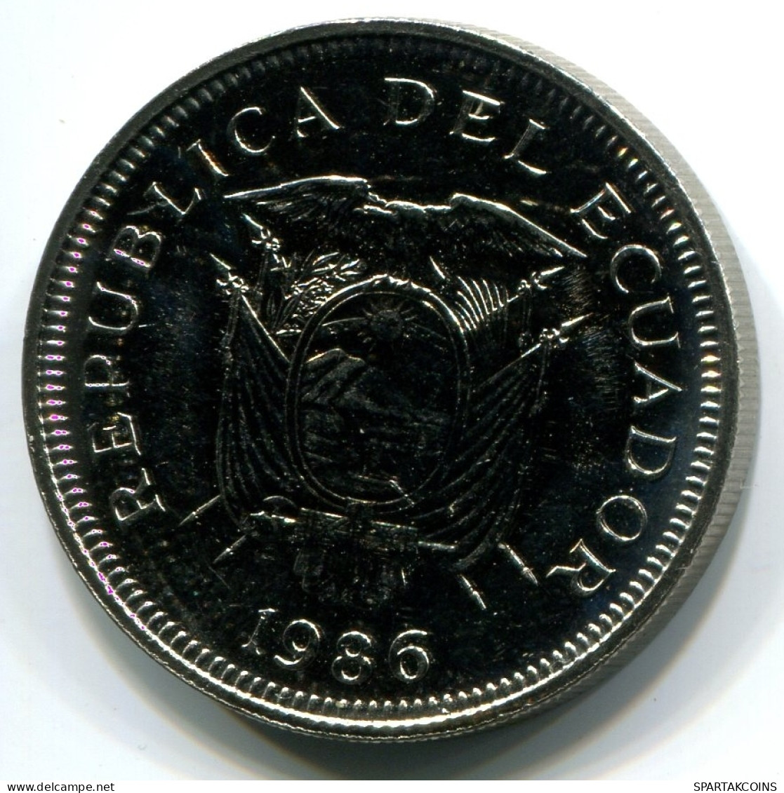 1 SUCRE 1986 ECUADOR UNC Münze #W11092.D - Ecuador