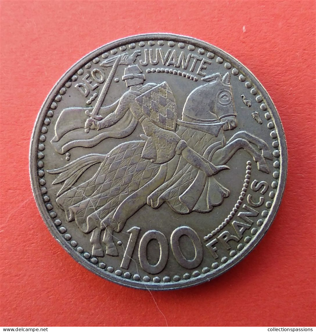 - MONACO - Rainier III Prince De Monaco - 100 Francs. 1950 - - 1949-1956 Anciens Francs