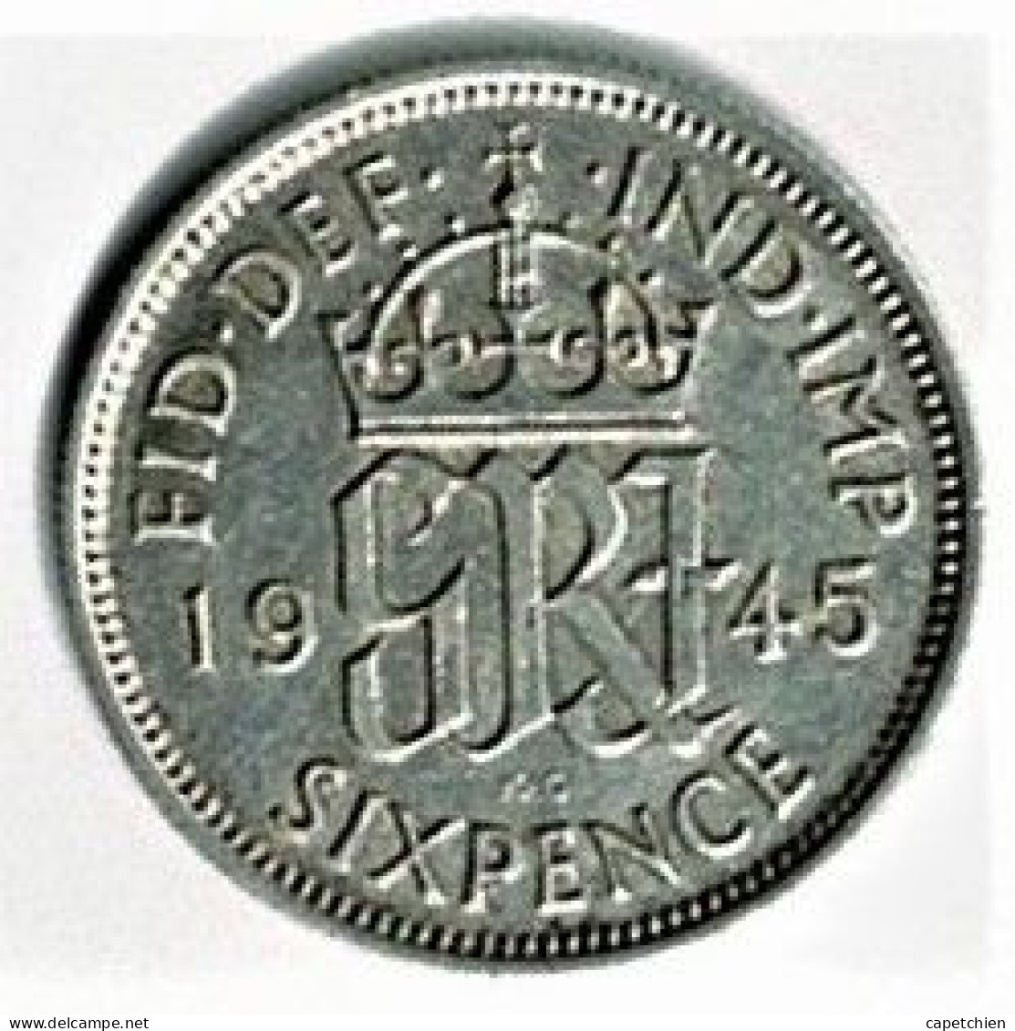 GRANDE BRETAGNE / SIX PENCE / GEORGES VI / 1945 ,: ETAT TTB + / ARGENT - Sonstige & Ohne Zuordnung