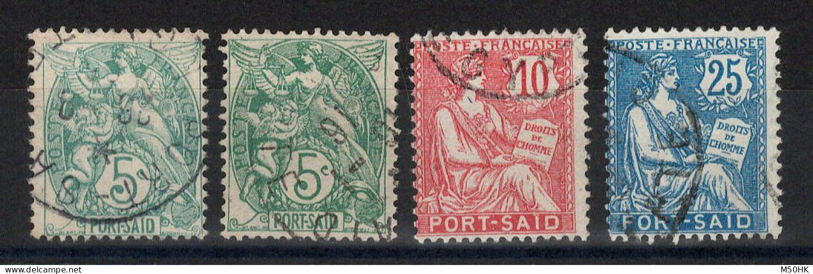 Port Said - YV 24 / 24a / 25 / 28 Oblitérés , Cote 8,75 Euros - Oblitérés