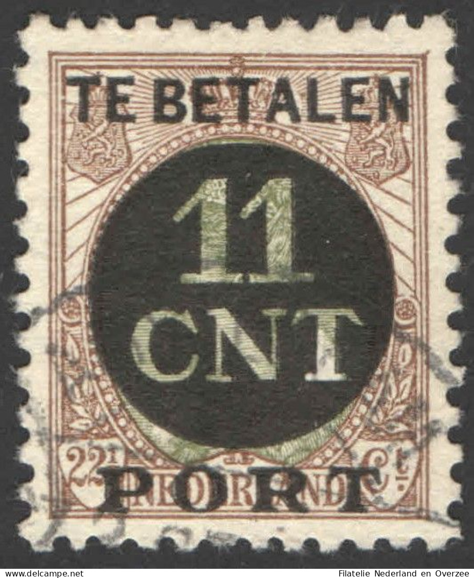 Nederland 1924 Postpakket-verrekenzegel 1B Gestempeld/used Tanding/Perforation 11 1/2 X 11 Plaatfout PM13 - Other & Unclassified