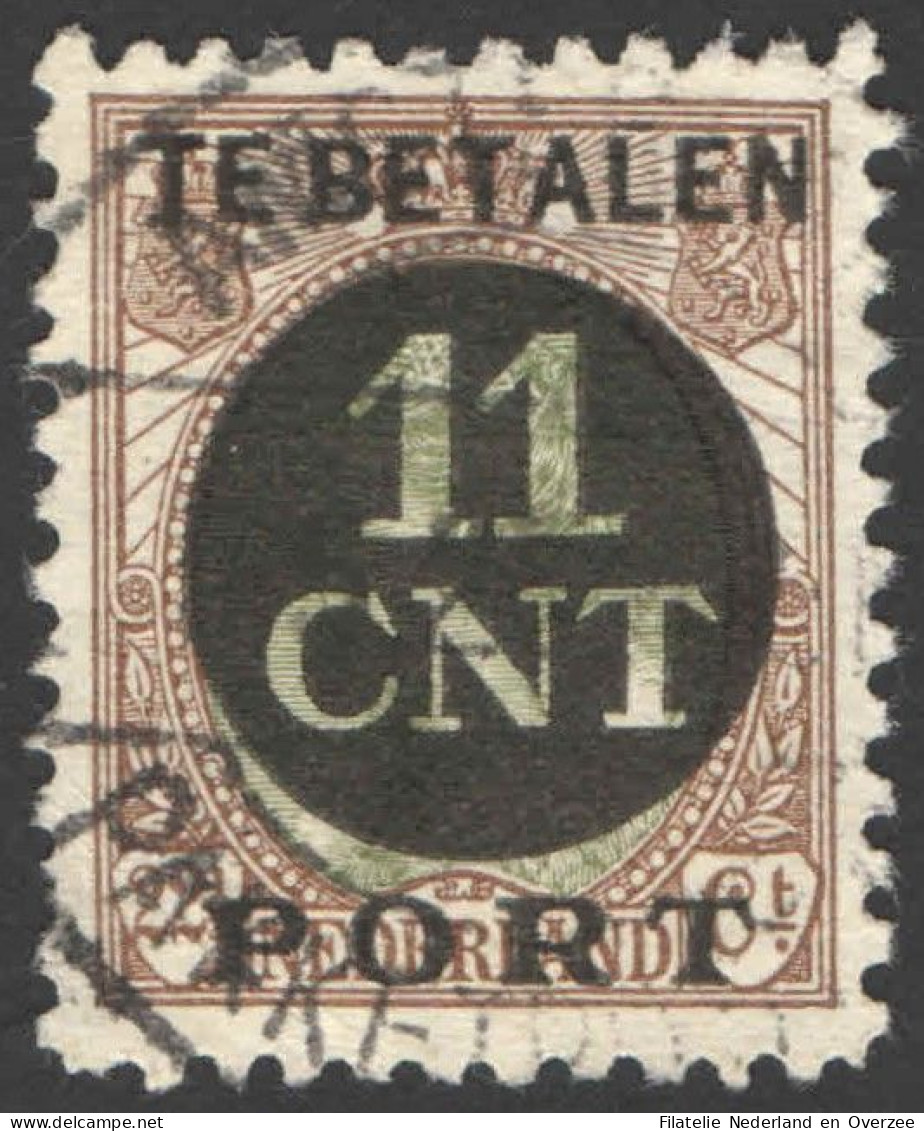 Nederland 1924 Postpakket-verrekenzegel 1B Gestempeld/used Tanding/Perforation 11 1/2 X 11 Plaatfout PM13 - Other & Unclassified