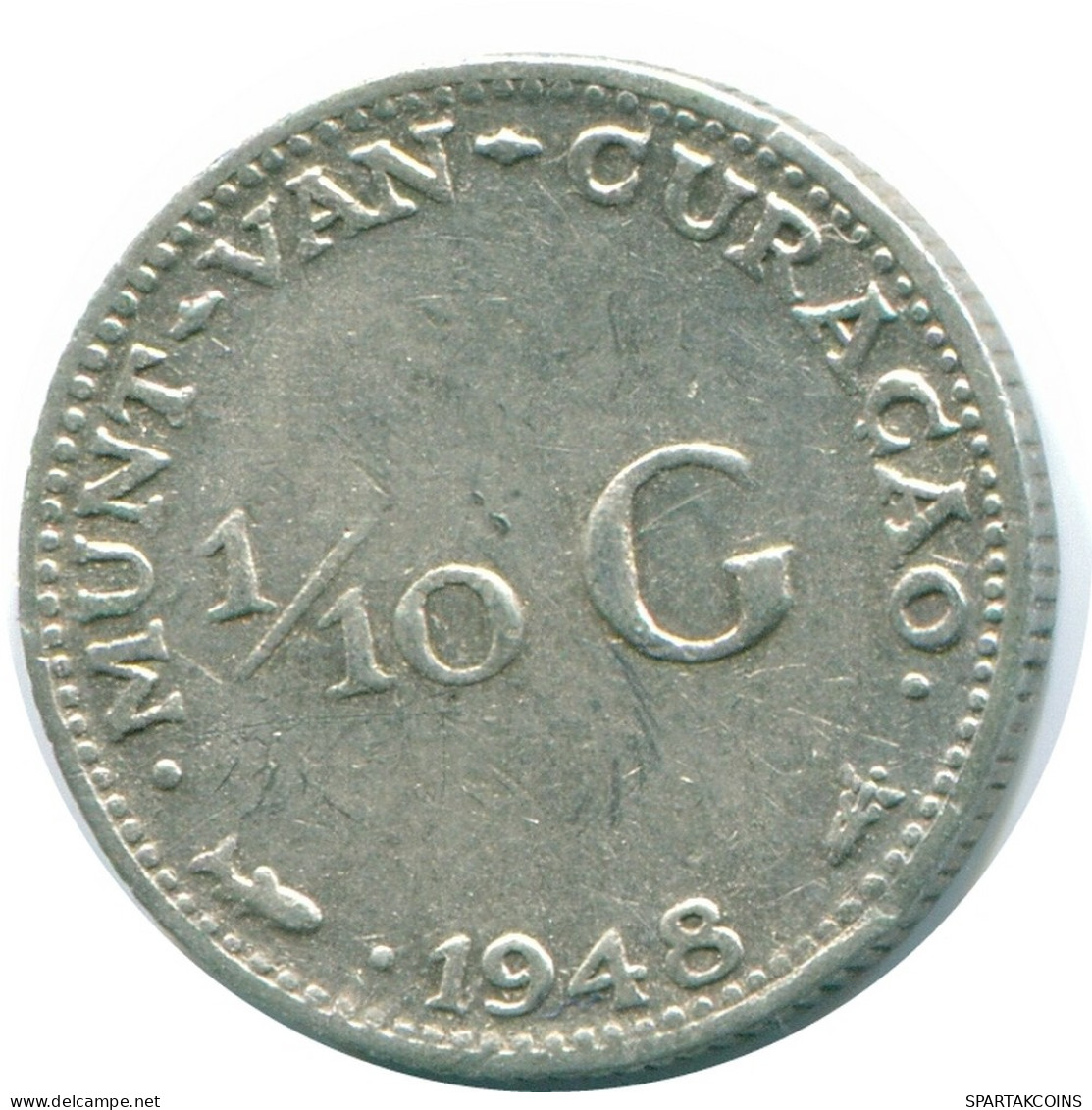 1/10 GULDEN 1948 CURACAO NEERLANDÉS NETHERLANDS PLATA #NL11882.3.E - Curaçao