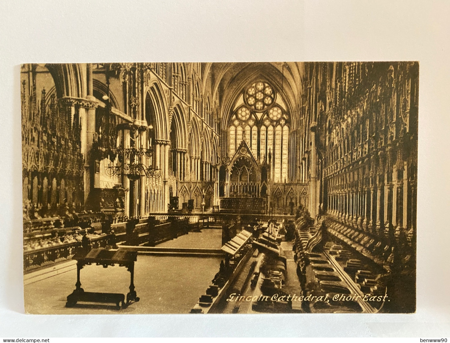 Lincoln Cathedral Choir East Postcard - Lincoln