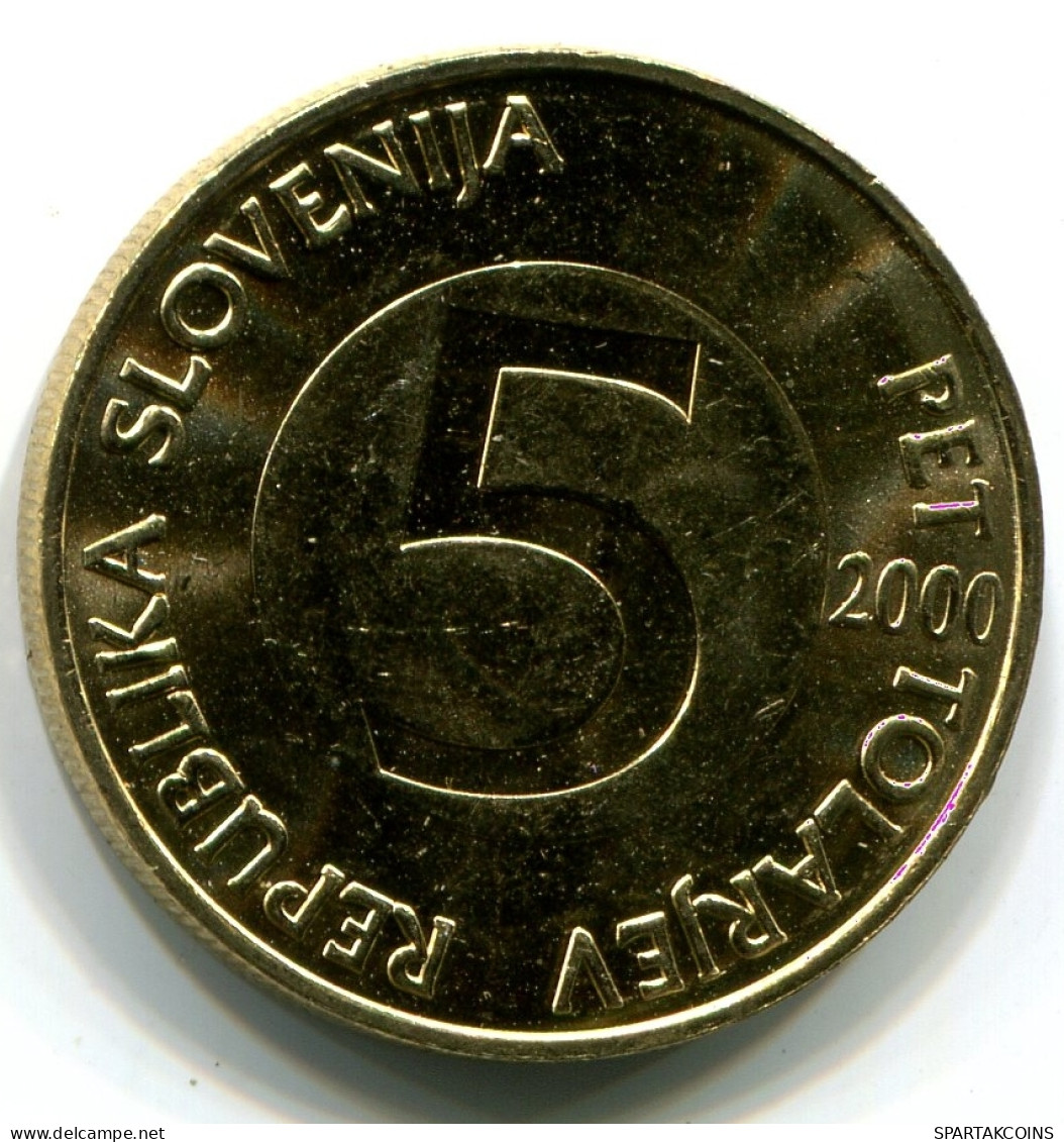 5 TOLAR 2000 ESLOVENIA SLOVENIA UNC Moneda HEAD CAPRICORN #W11041.E - Slowenien