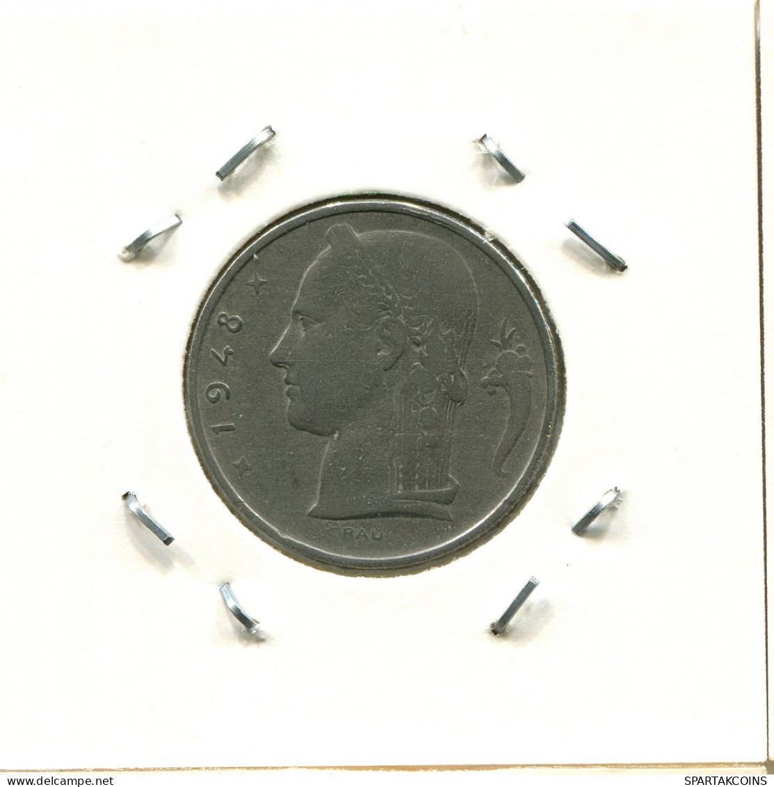5 FRANCS 1948 DUTCH Text BELGIUM Coin #BA574.U - 5 Franc