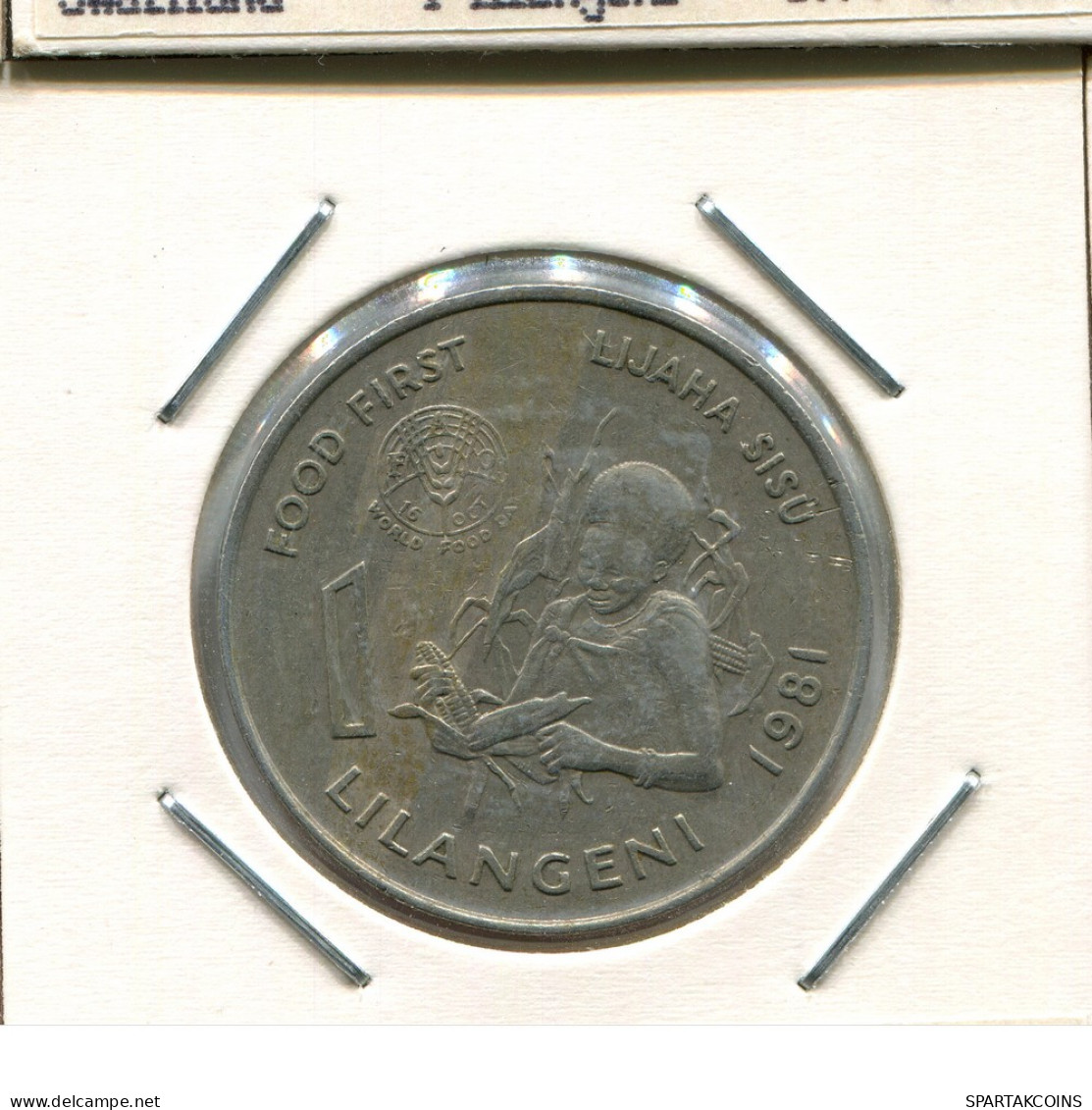 1 LILANGENI 1981 SWAZILAND Coin #AS308.U - Swaziland
