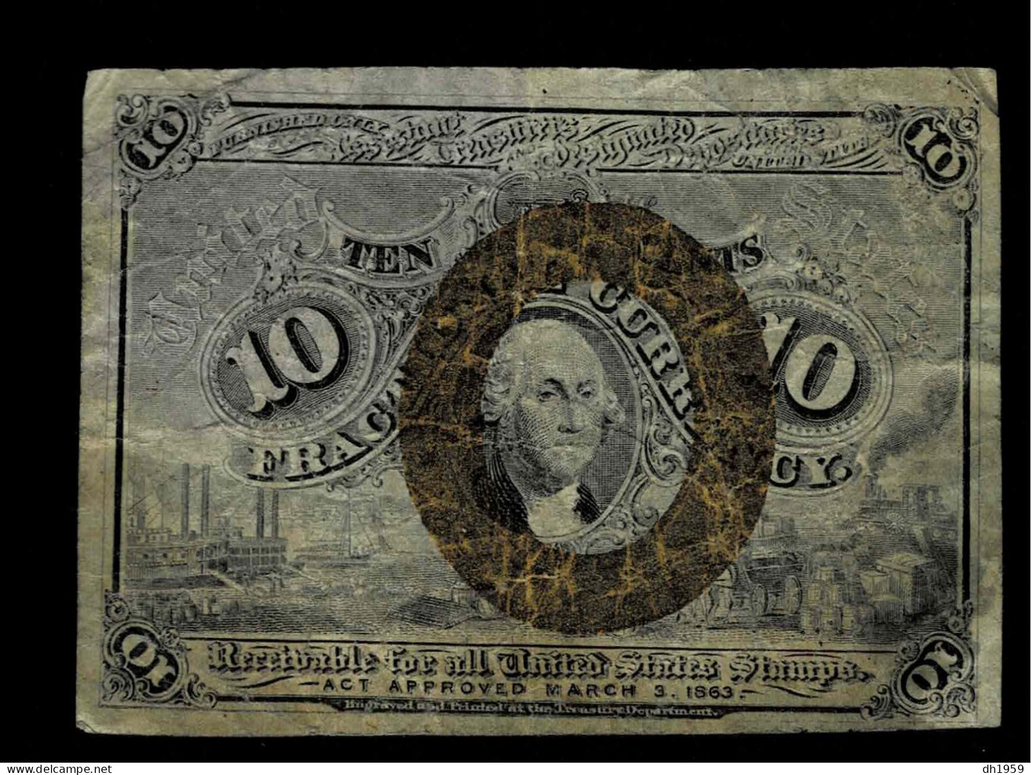 1863 USA AMERIQUE ETATS-UNIS  BILLETS BILL GELDSCHEIN BANCO CENTRAL DEVISE FRACTIONNELLE FRACTIONAL  CURRENCY - 1863 : 2. Ausgabe