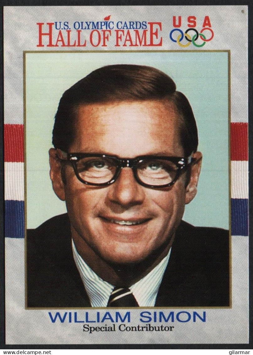 UNITED STATES - U.S. OLYMPIC CARDS HALL OF FAME - SPECIAL CONTRIBUTOR - WILLIAM SIMON - # 80 - Trading Cards