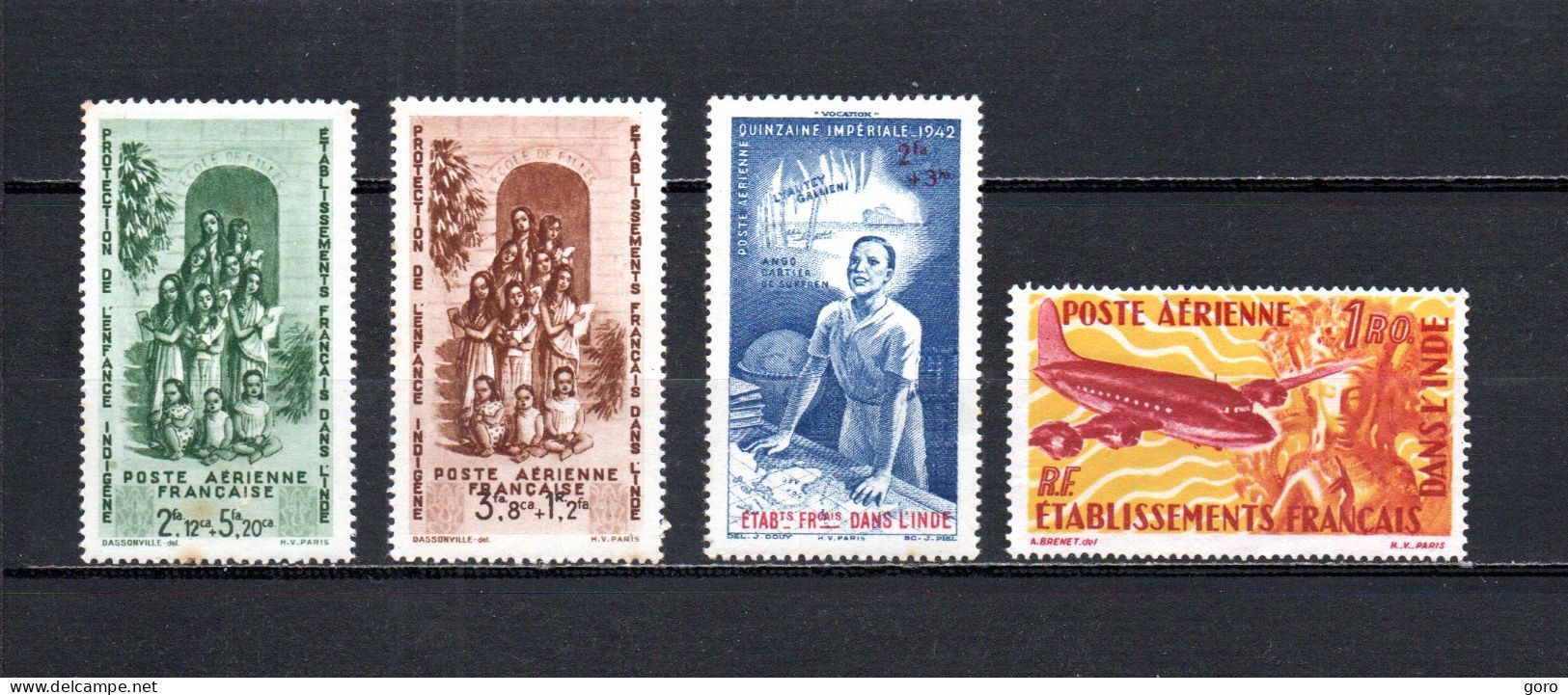 India   1942  .-   Y&T  Nº    7/8-9-18    Aéreos - Used Stamps