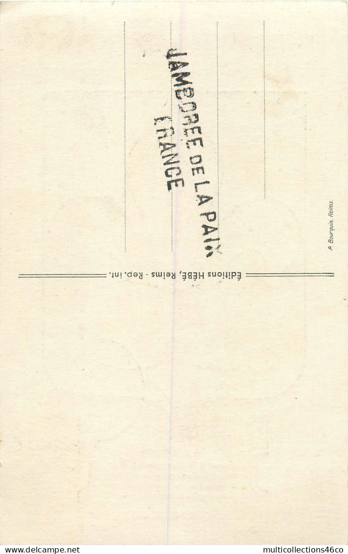 160423 - CPSM SCOUT TIMBRE - SIXIEME JAMBOREE MONDIAL MOISSON 1947 5 F édition HEBE - Oblitérés