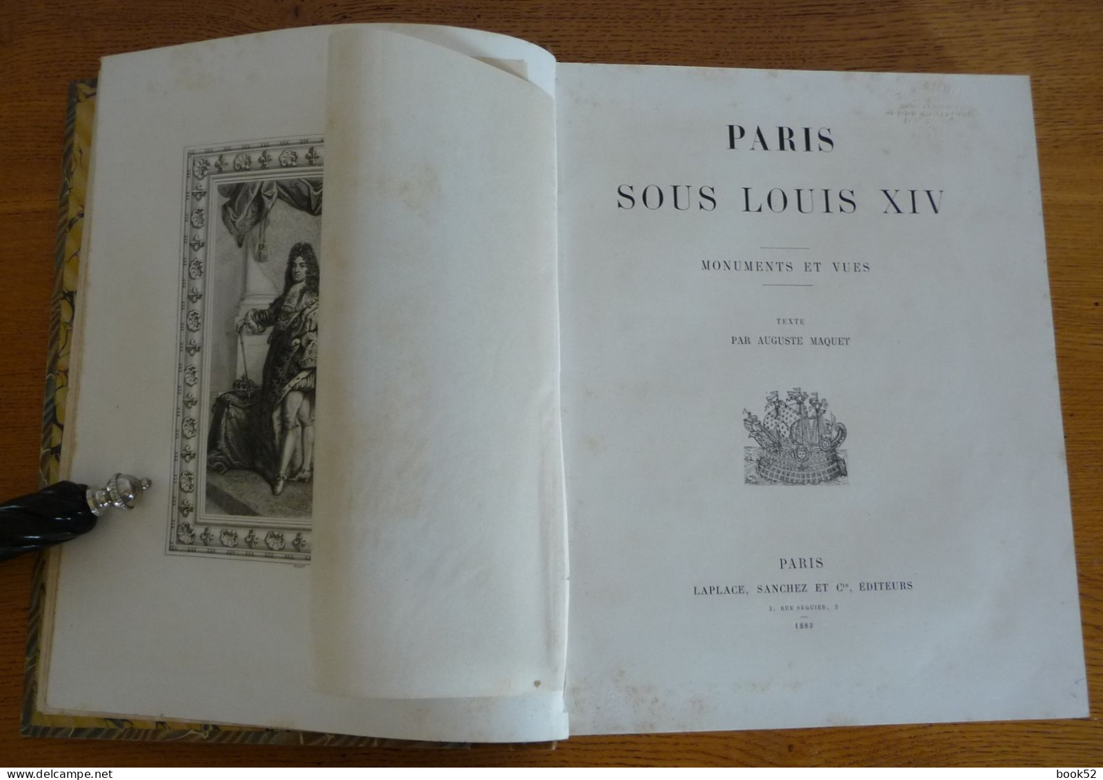 PARIS Sous LOUIS XIV Par Auguste Maquet (1883) Monuments Et Vues - Parigi