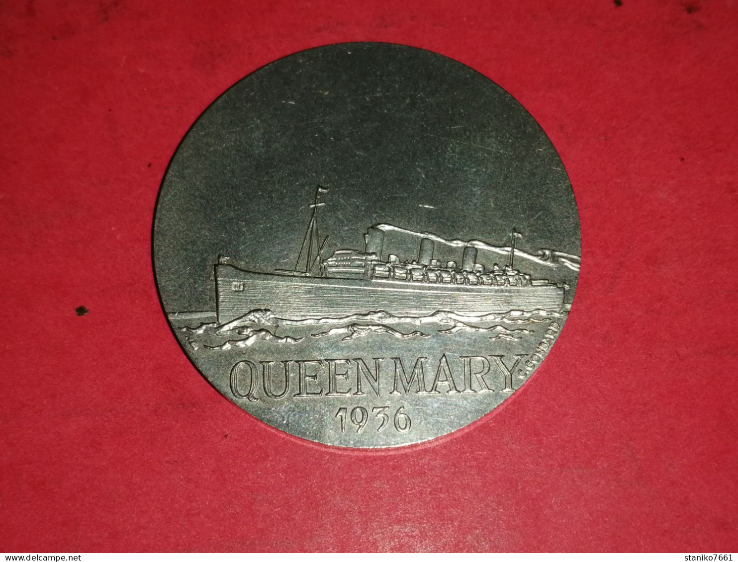 MEDAILLE QUEEN MARY 1936 METAL ARGENTAN Voir Photos - Royal/Of Nobility