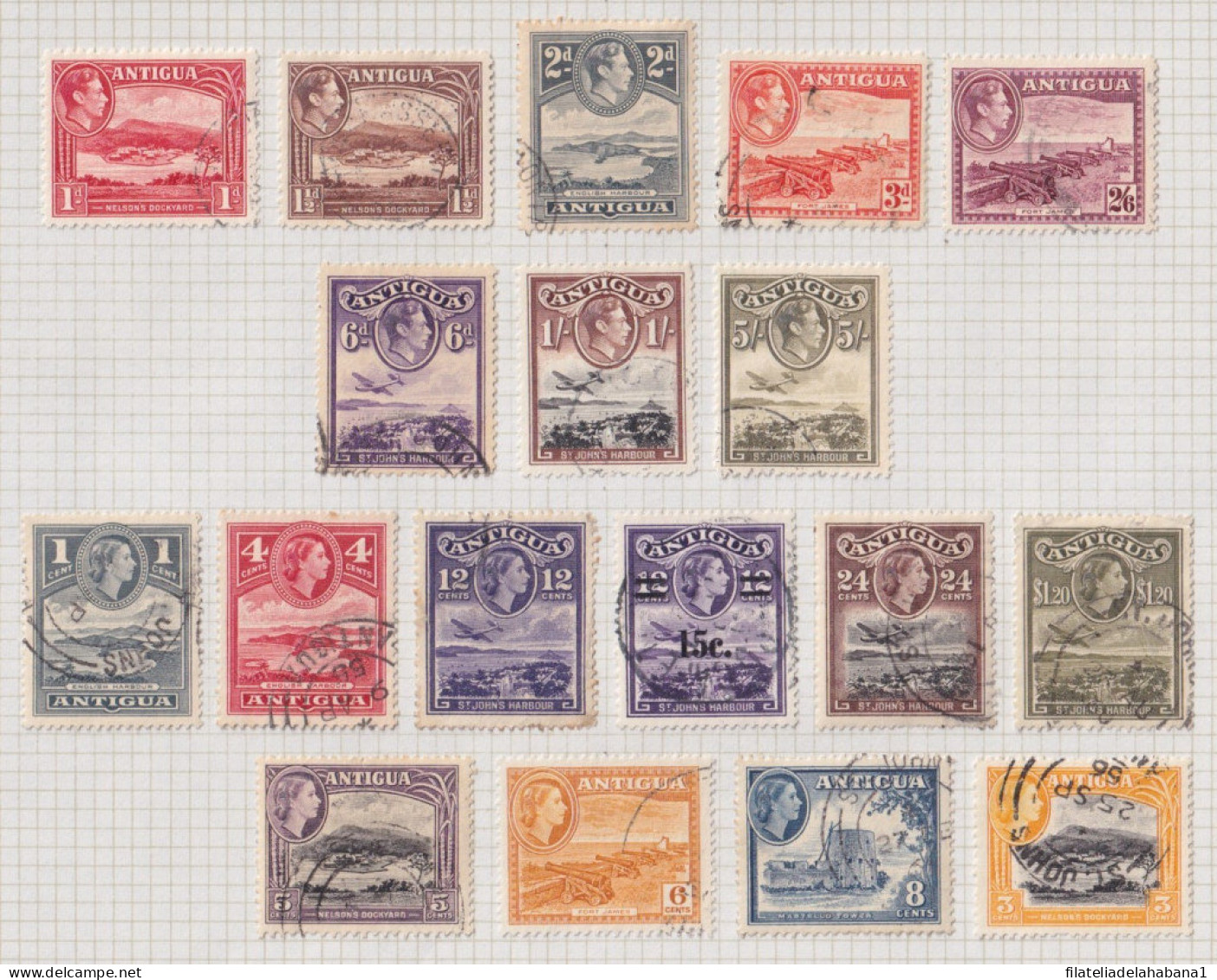 F-EX37675 ANTIGUA CLASSIC STAMPS LOT. - Altri & Non Classificati