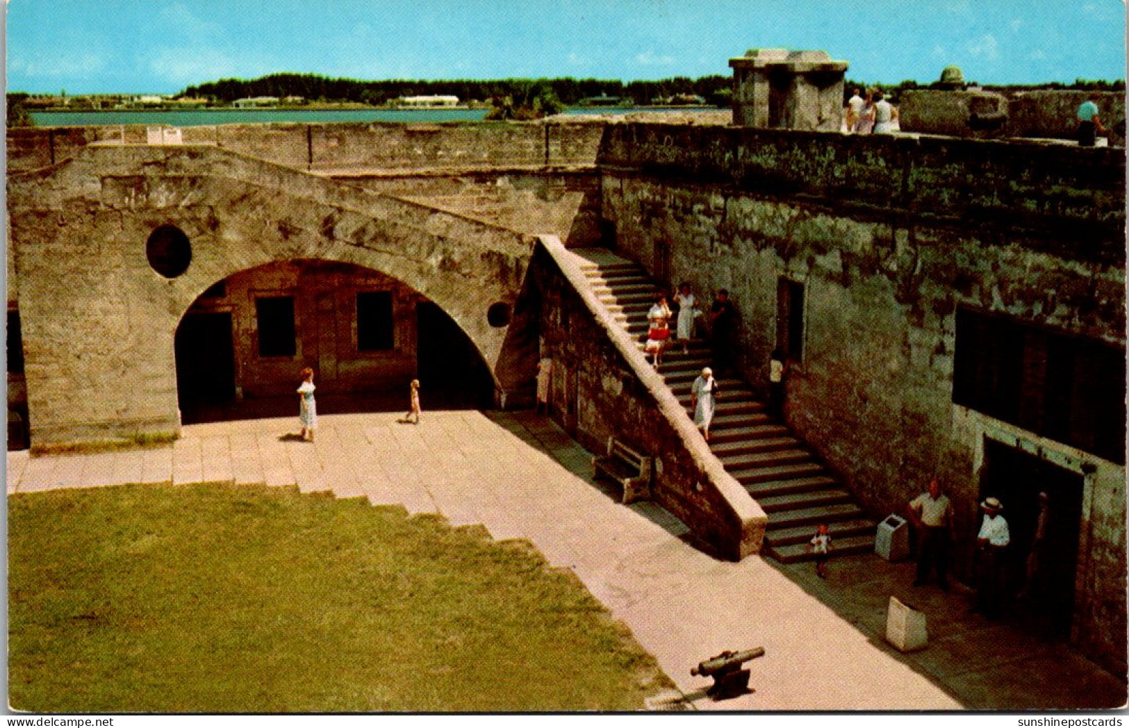 Florida St Augustine San Marcos National Monument Entrance And Stairway To Top Of Wall - St Augustine