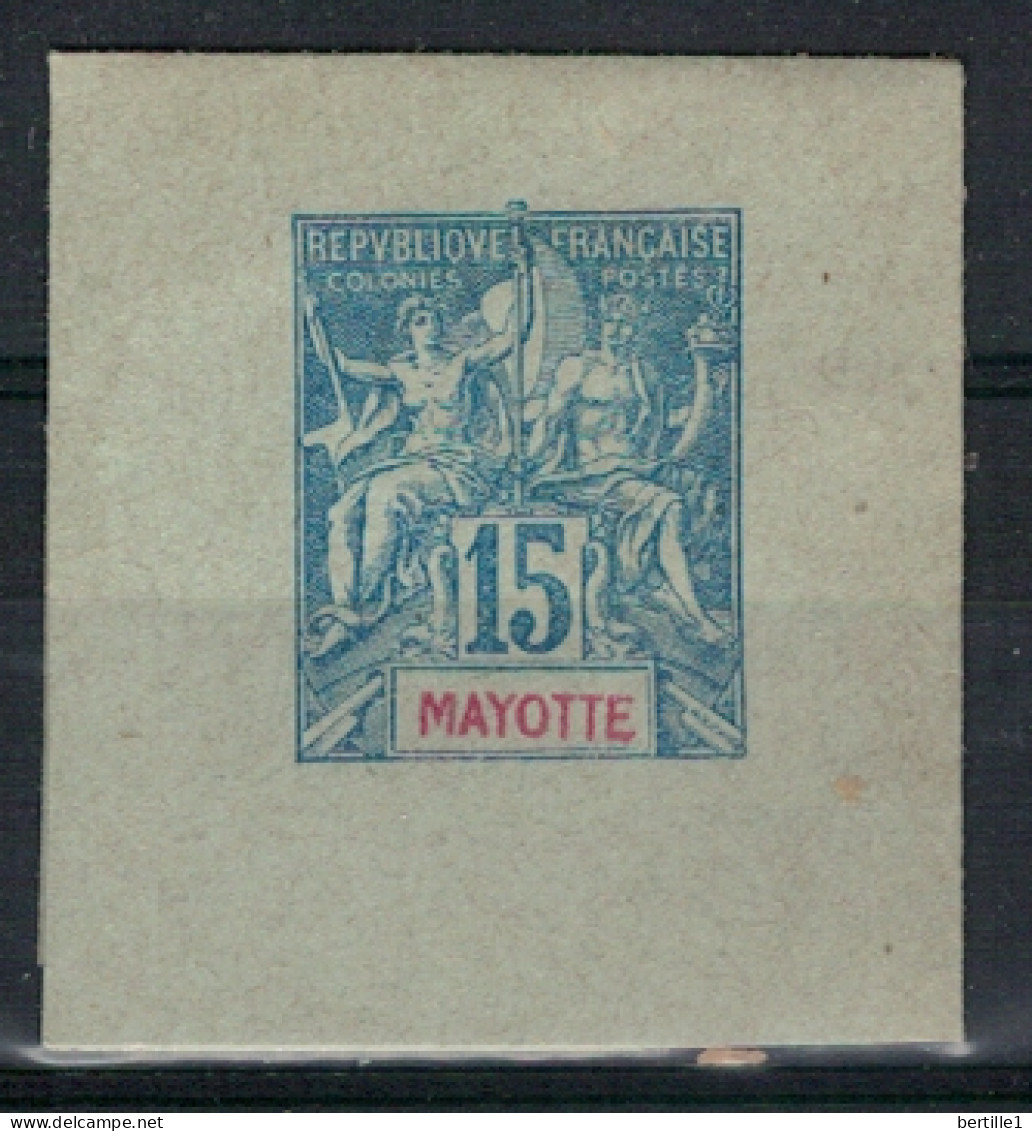 MAYOTTE                N° YVERT  :  6 Sur Fragment D'entier  NEUF SANS GOMME        ( S G     2 / 51  ) - Unused Stamps