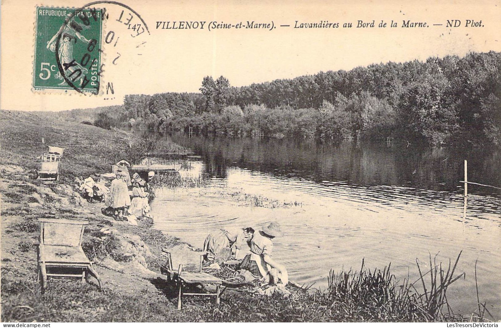 FRANCE - 77 - VILLENOY - Lavandières au Bord de la Marne - Carte Postale Ancienne