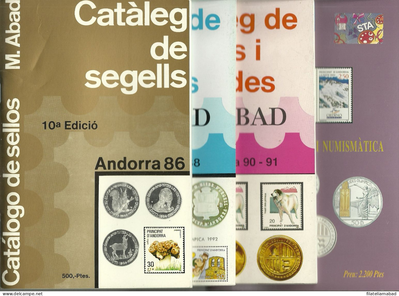 1ª/14ª EDICIÓN - 14 CATALOGOS DISTINTOS DE SELLOS DE ANDORRA MAS EL DE LA 2ª SUBASTA   M.ABAD  OFERTA LIQUIEDACIÓN. - Other & Unclassified