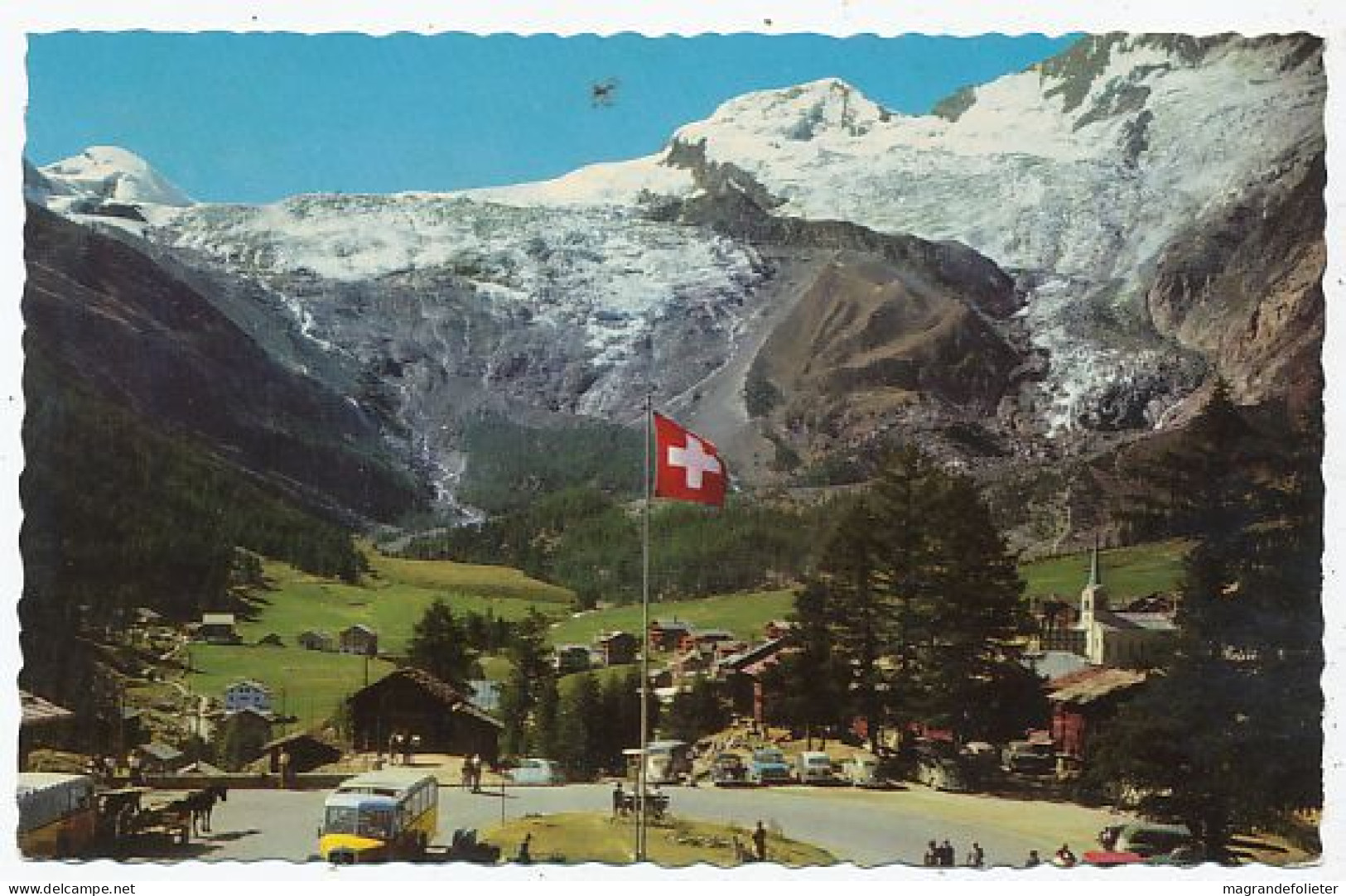 CPA CARTE POSTALE SUISSE HELVETIA LA  MALLE POSTE AUTOBUS SCHWEIZE POST SAAS-FEE - Saas Im Prättigau