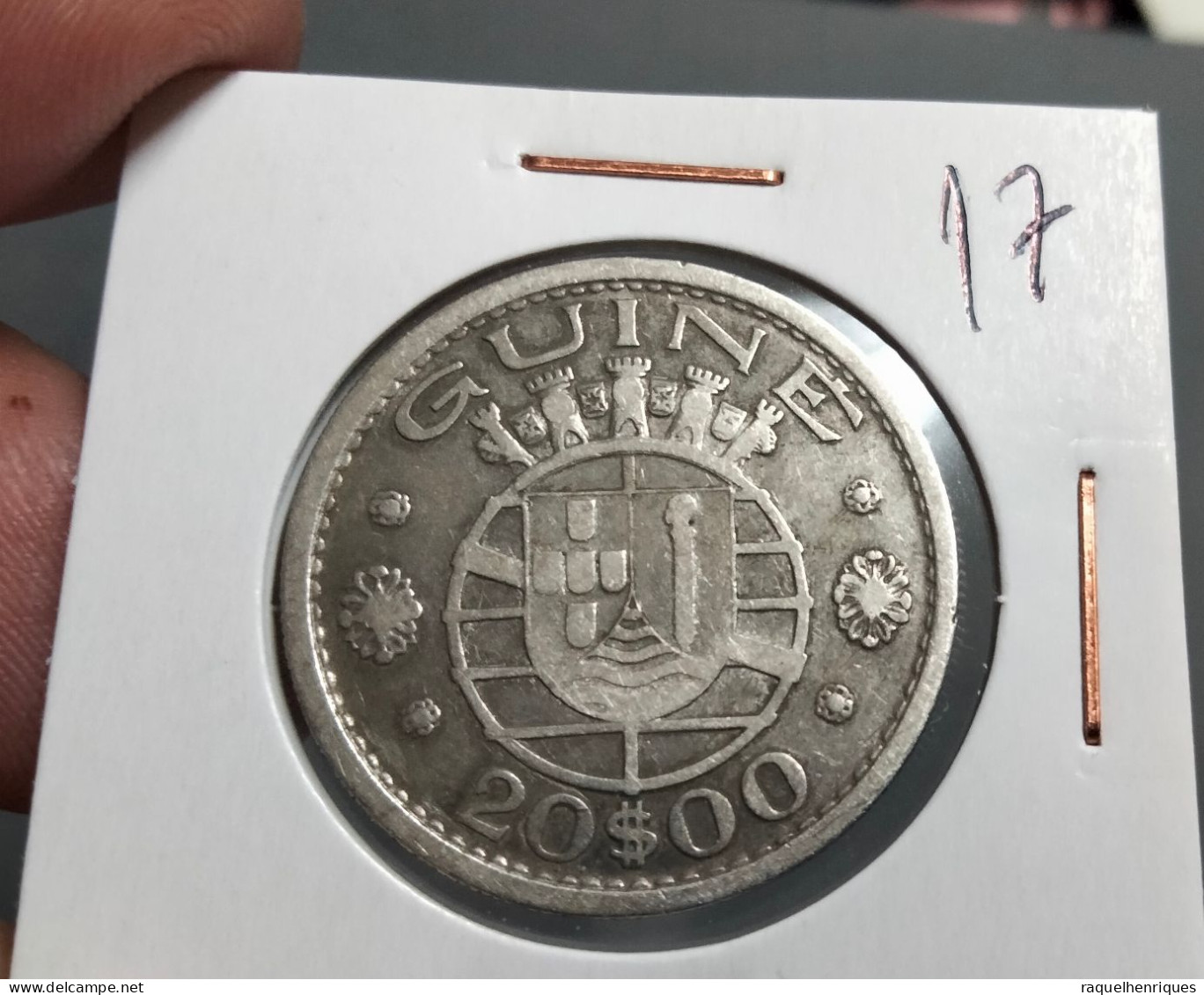 PORTUGUESE GUINEA 20 ESCUDOS 1952 KM# 11 SILVER (G#58-17)