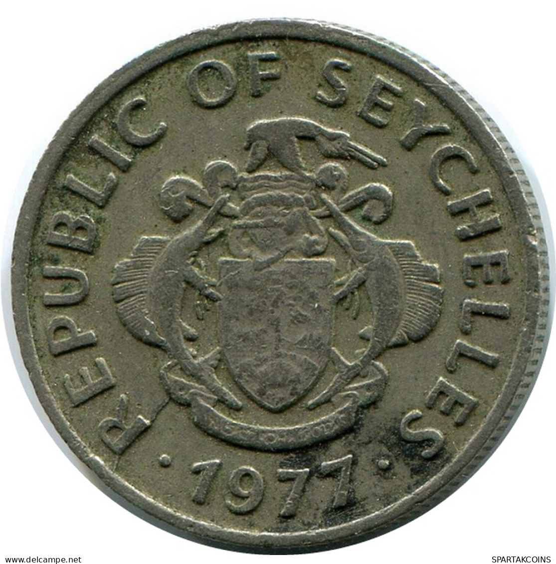 25 CENTS 1977 SEYCHELLES Moneda #AR158.E - Seychelles