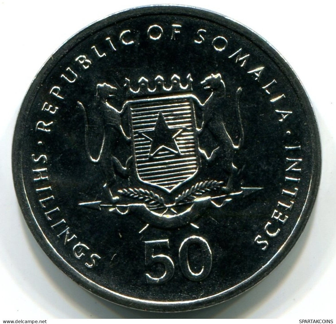 50 SHILLINGS 2002 SOMALIA UNC Moneda MANDRILL #W11214.E - Somalie