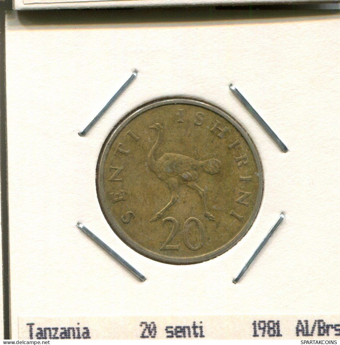 20 CENTI 1981 TANZANIA Moneda #AS360.E - Tanzania