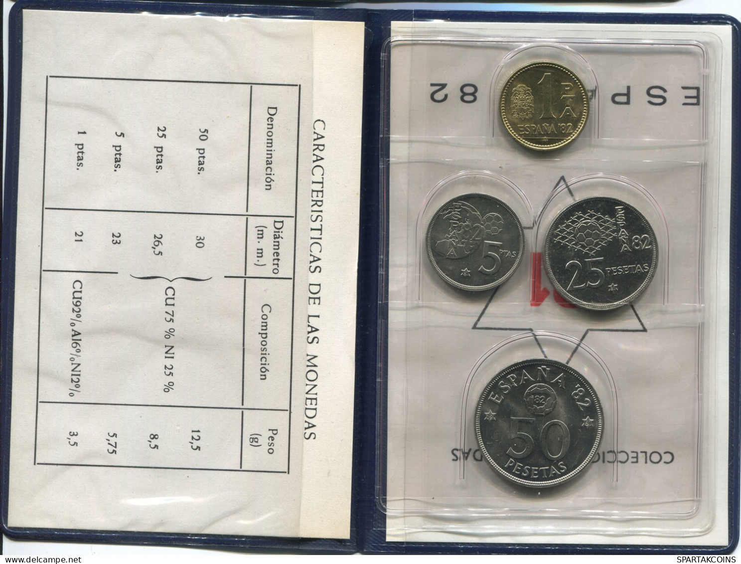 ESPAGNE SPAIN 1981*81 Pièce SET MUNDIAL*82 UNC #SET1259.4.F - Ongebruikte Sets & Proefsets