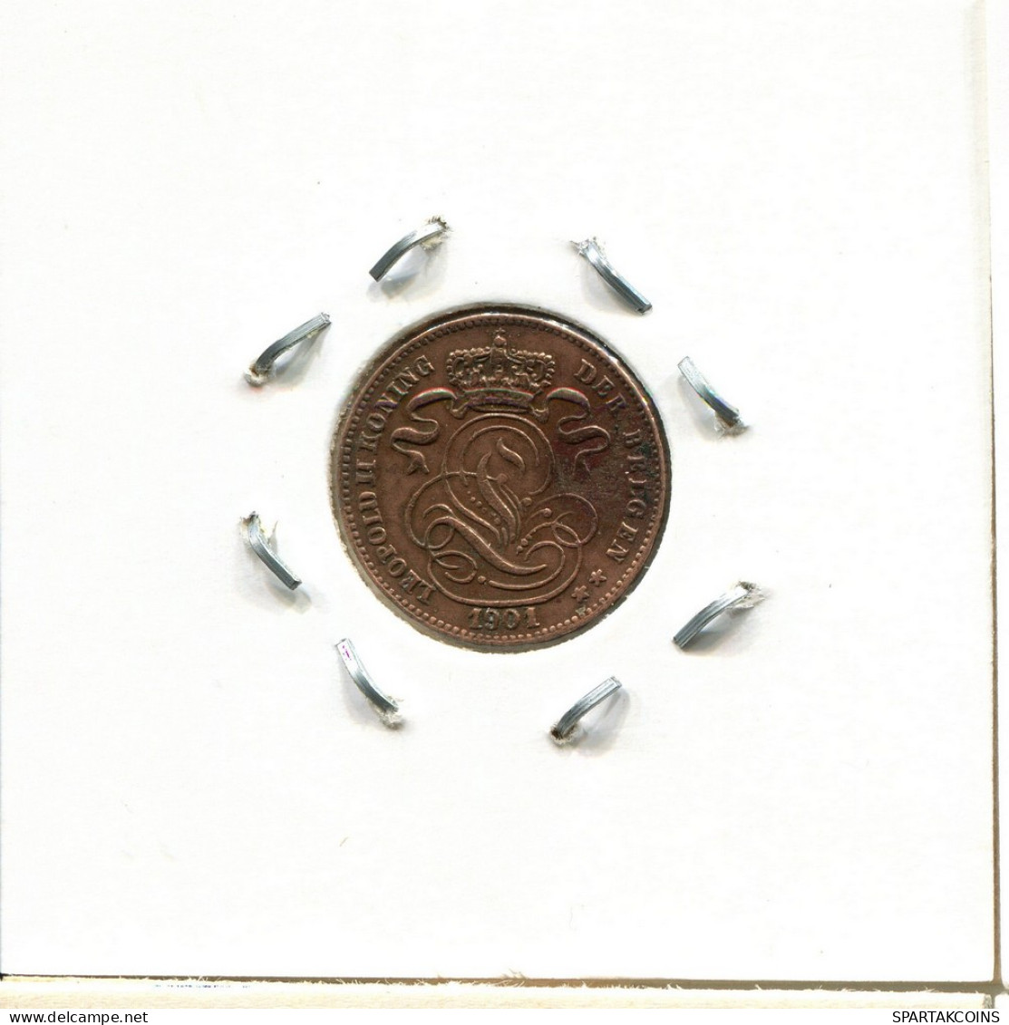 1 CENTIME 1901 DUTCH Text BELGIUM Coin #BA210.U - 1 Centime