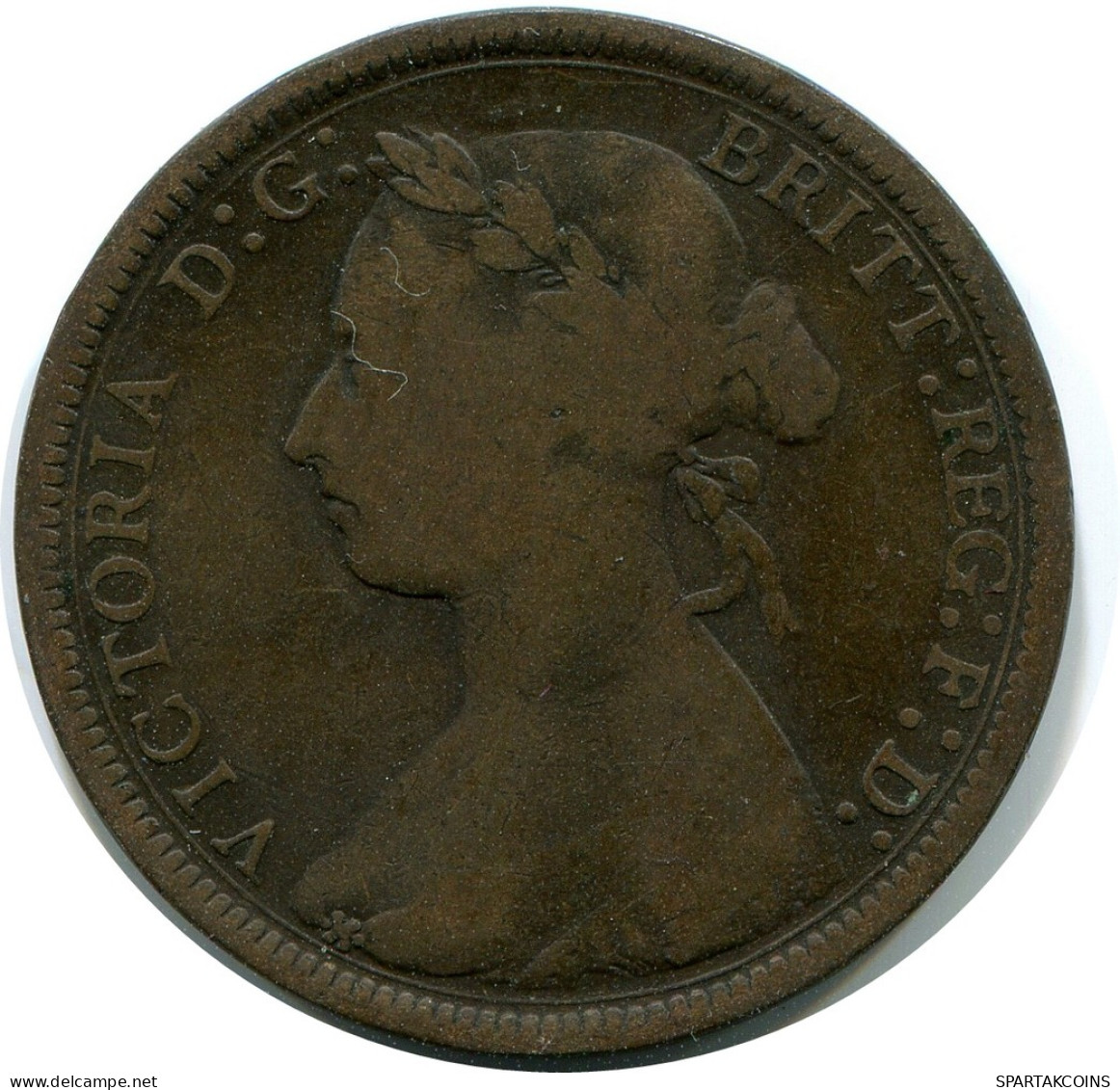 HALF PENNY 1886 UK GREAT BRITAIN Coin #AZ647.U - C. 1/2 Penny