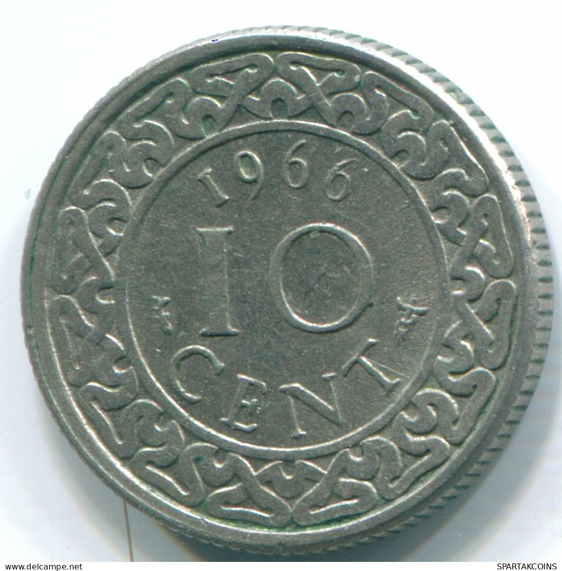 10 CENTS 1966 SURINAME Netherlands Nickel Colonial Coin #S13260.U - Surinam 1975 - ...