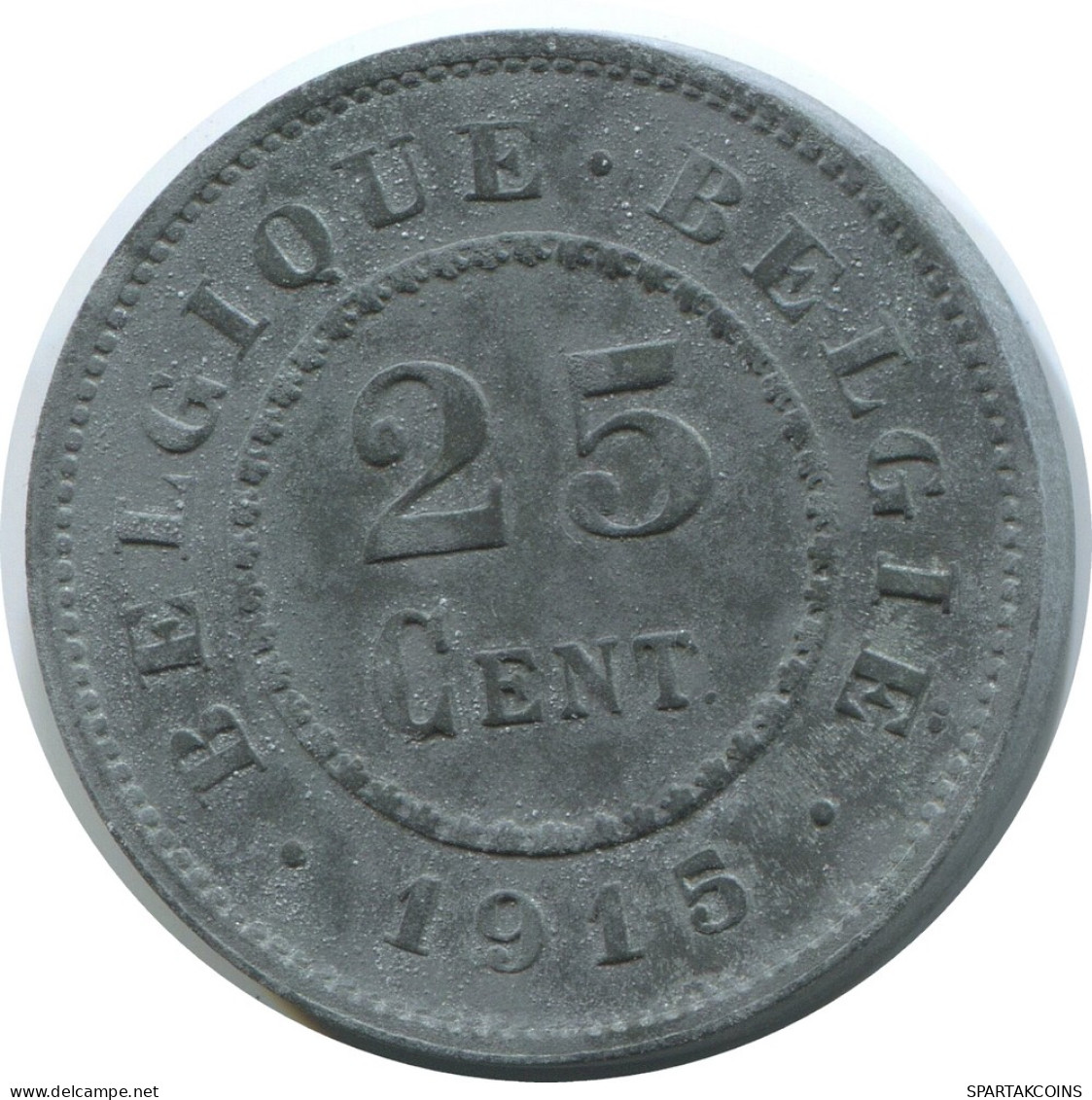 25 CENTIMES 1915 BELGIQUE-BELGIE BELGIEN BELGIUM Münze #AE735.16.D - 25 Cent