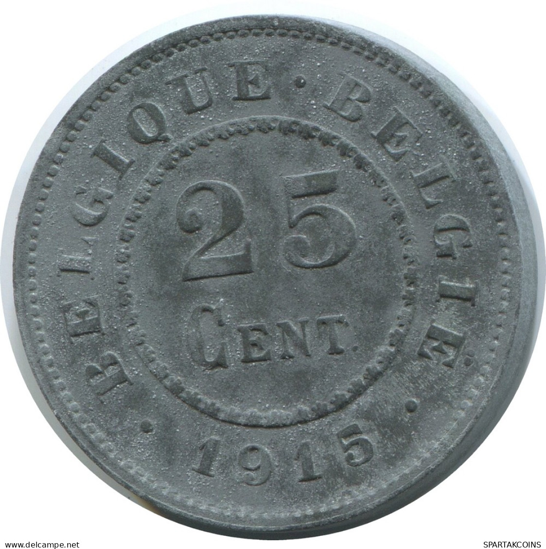 25 CENTIMES 1915 BELGIQUE-BELGIE BELGIEN BELGIUM Münze #AE735.16.D - 25 Cents