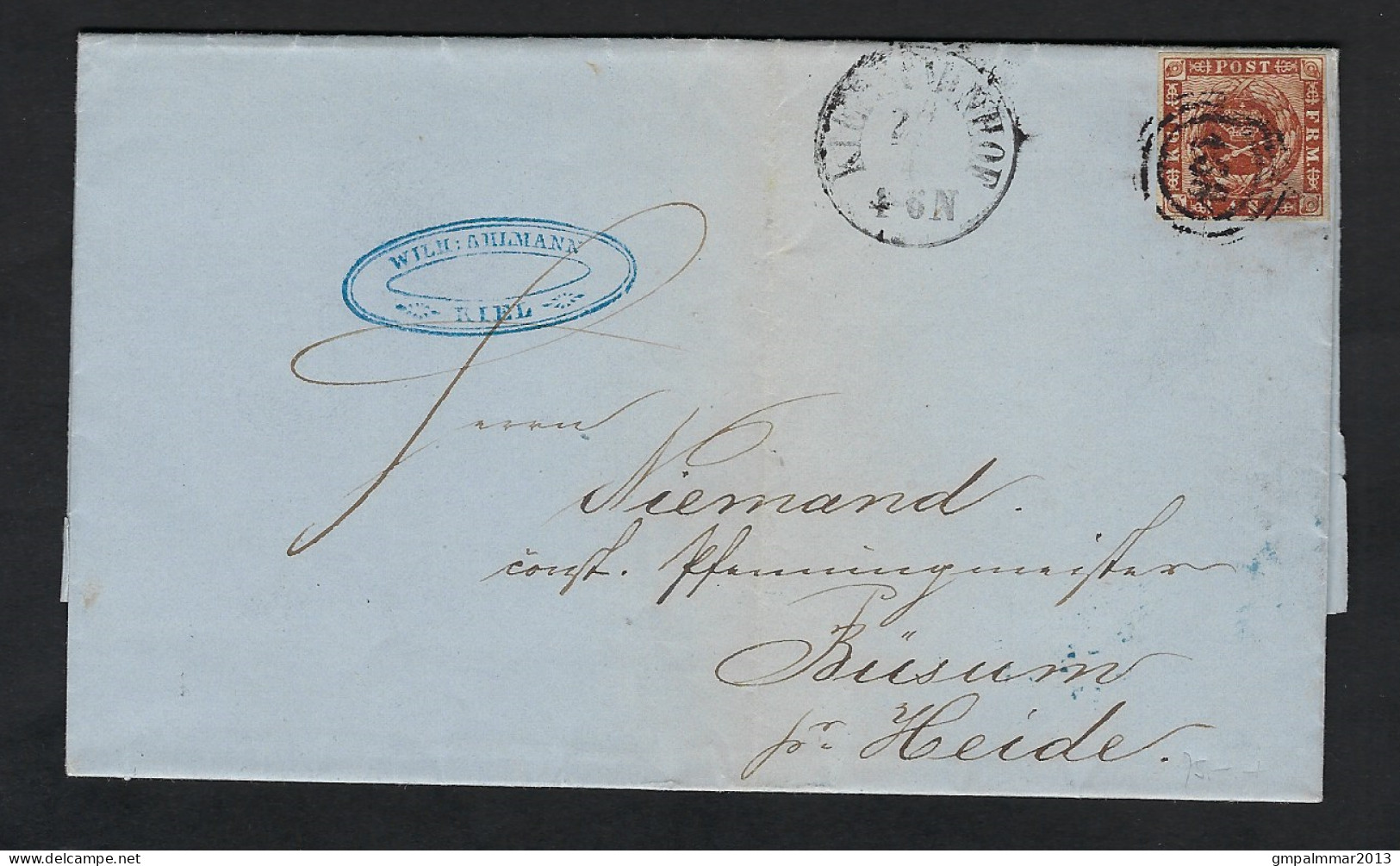 1863 LETTER DENMARK Michel Nr. 9  4 Sk. Roulette Used ; Details & Conditions See 4 Scans ! LOT 125 - Covers & Documents