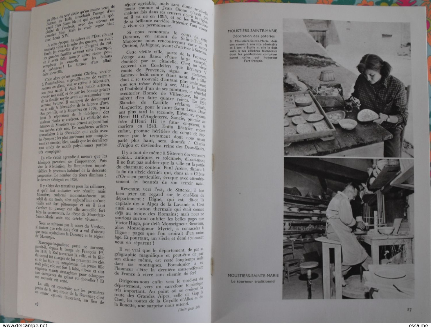 La France à table n° 143. 1970. basses-alpes. moustiers riez digne cazeres colmars entrevaux barcelonnette. gastronomie