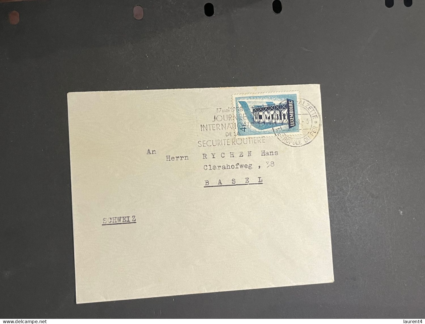 (1 Q 39) Germany EUROPA Stamp On Posted Cover To Basel (Switzerland) With 1956 EUROPA CEPT Stamp - 1956