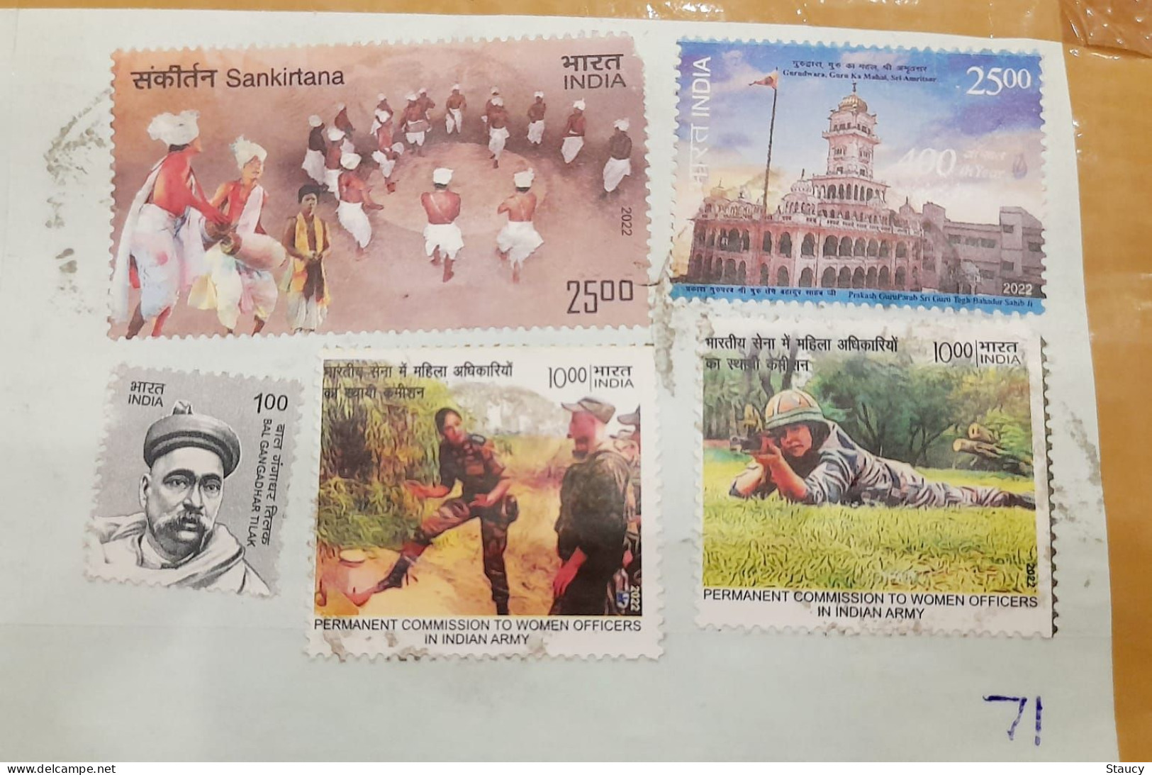 INDIA 12.04.2023 4 Stamps Of Women Officers In The Indian Army Franked On Registered Speed Post Cover As Per Scan - Altri & Non Classificati