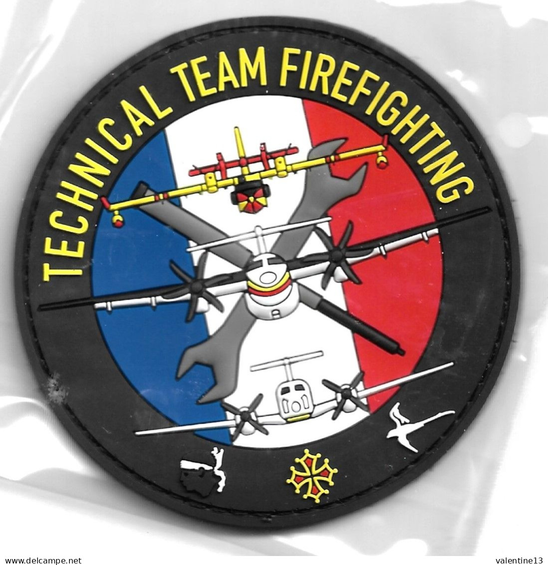 Ecusson PVC SECURITE CIVILE TECHNICAL TEAM FIREFITHING OCCITANIE - Pompiers