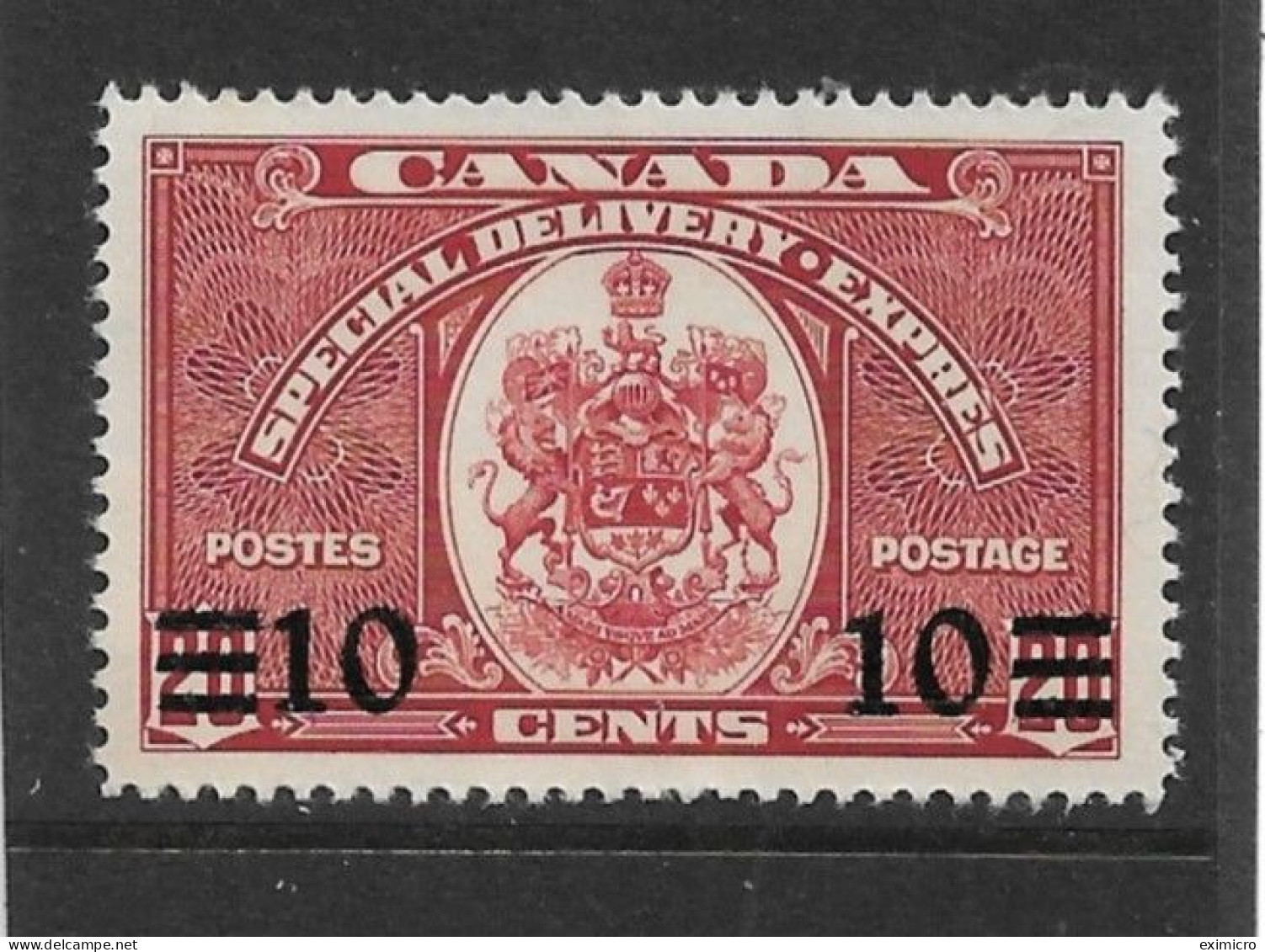 CANADA 1939 10c ON 20c SPECIAL DELIVERY SG S11 UNMOUNTED MINT Cat £10 - Eilbriefmarken