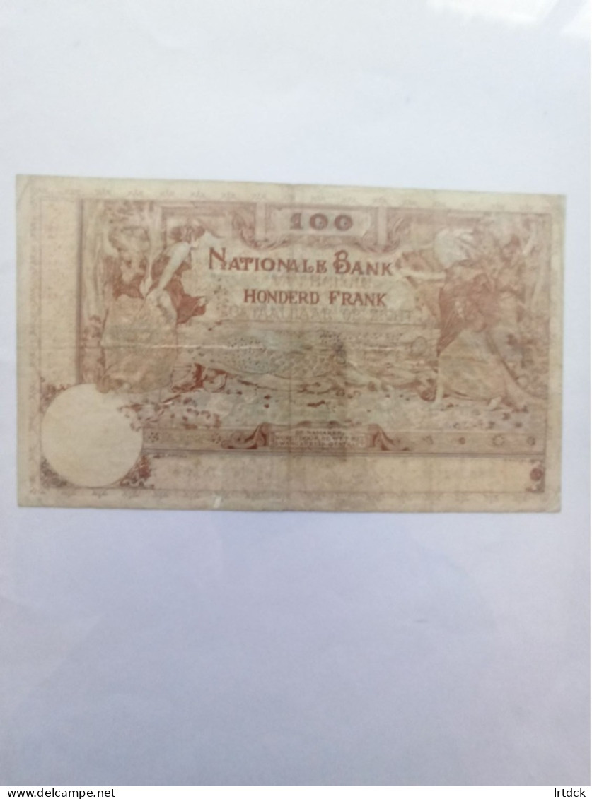 Billet Belgique 100 Francs 08/12/1914 - 100 Frank
