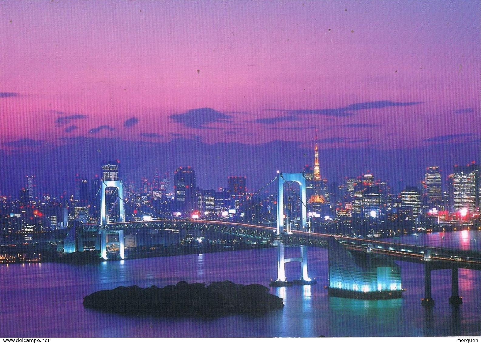 49804. Postal Aerea TAKANAWA (Minato) Tokyo 2005. Puente Arco Iris. Rainbow Bridge - Lettres & Documents