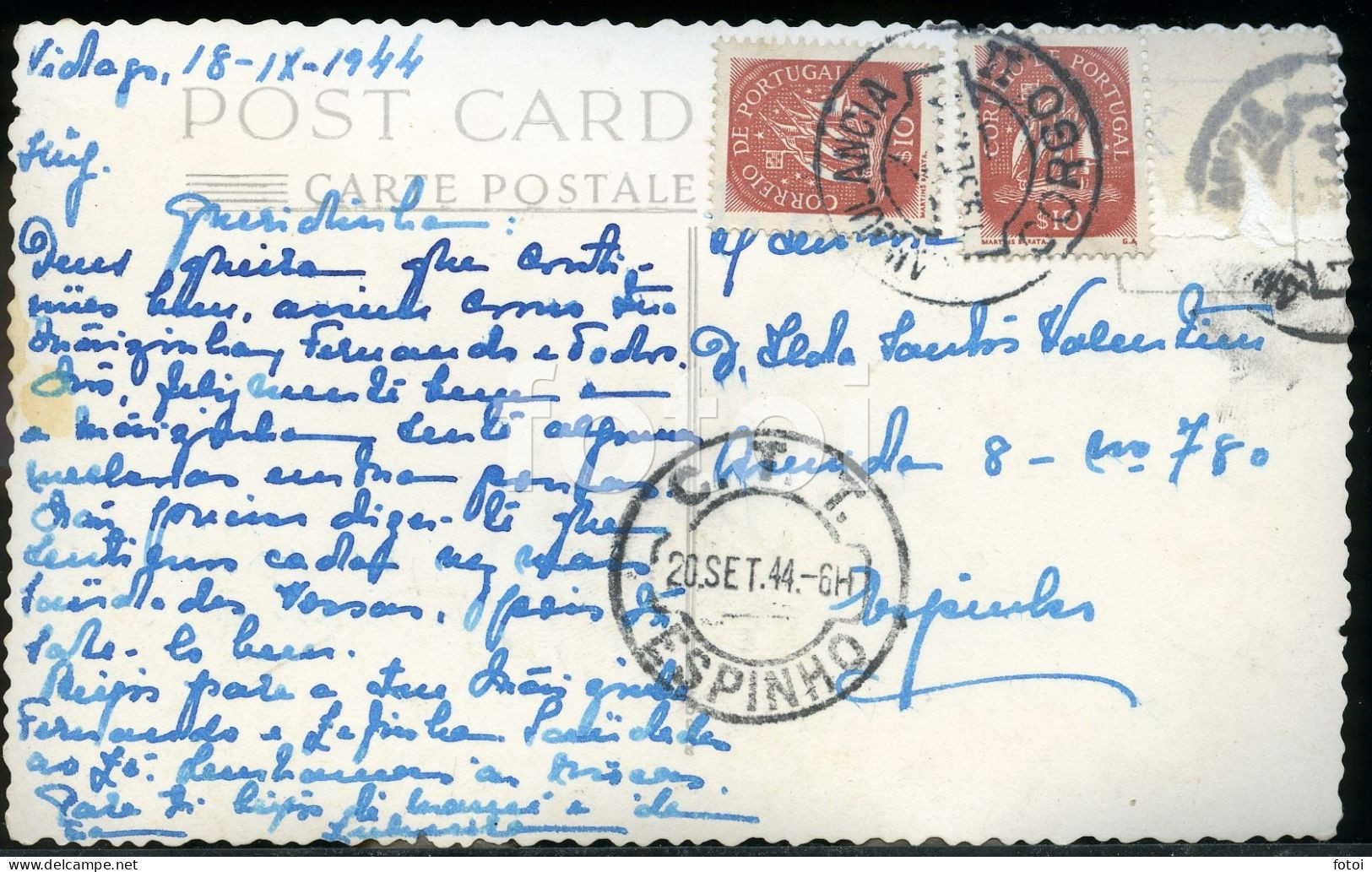 1944 REAL PHOTO VIDAGO PORTUGAL FOTO CARTE POSTALE  POSTCARD TARJETA POSTAL - Bragança