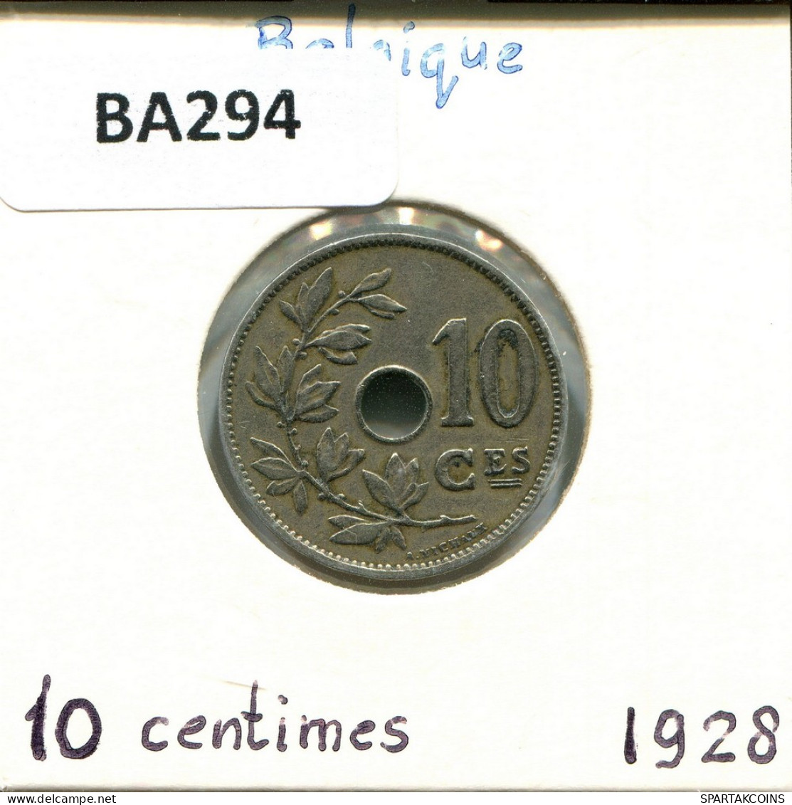 10 CENTIMES 1928 Französisch Text BELGIEN BELGIUM Münze #BA294.D - 10 Cents