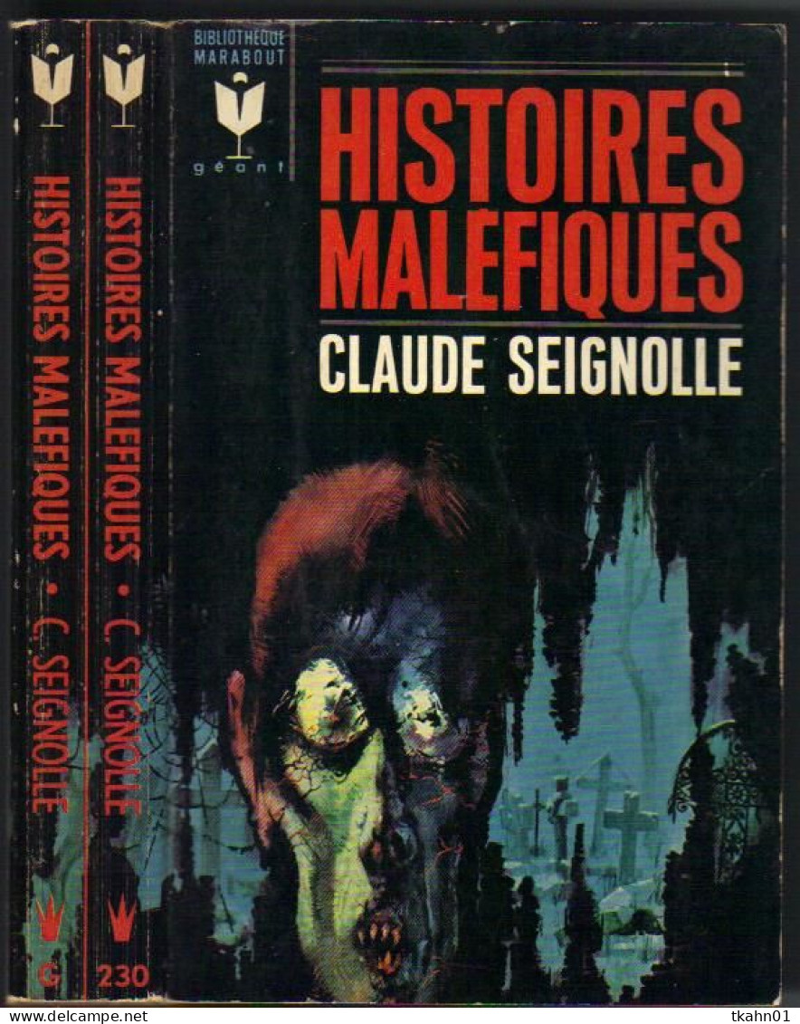 MARABOUT-FANTASTIQUE  N° G-230 " HISTOIRES MALEFIQUES " FORMAT DE POCHE  AVEC 410 PAGES - Marabout SF