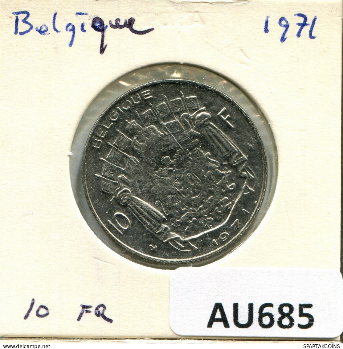 10 FRANCS 1971 FRENCH Text BÉLGICA BELGIUM Moneda #AU685.E - 10 Frank