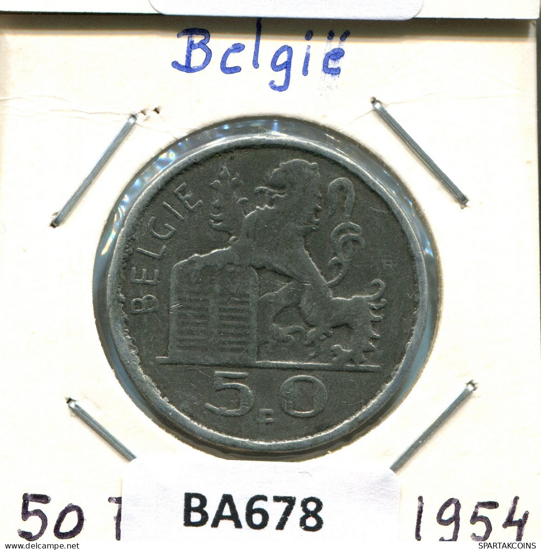 50 FRANCS 1954 DUTCH Text BÉLGICA BELGIUM Moneda PLATA #BA678.E - 50 Frank